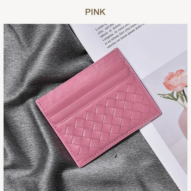 100% Leather Credit Card Men Ultra-thin Brand Business Card Multiple Card Slots Anti Degaussing Simple Women Card Bags