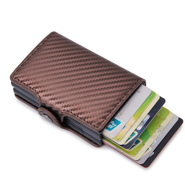 High Quality Rfid Wallet Men Money Clutch Bag Black Male Carbon Card Wallet Small Clutch Leather Wallet Thin Wallet carteras 2022