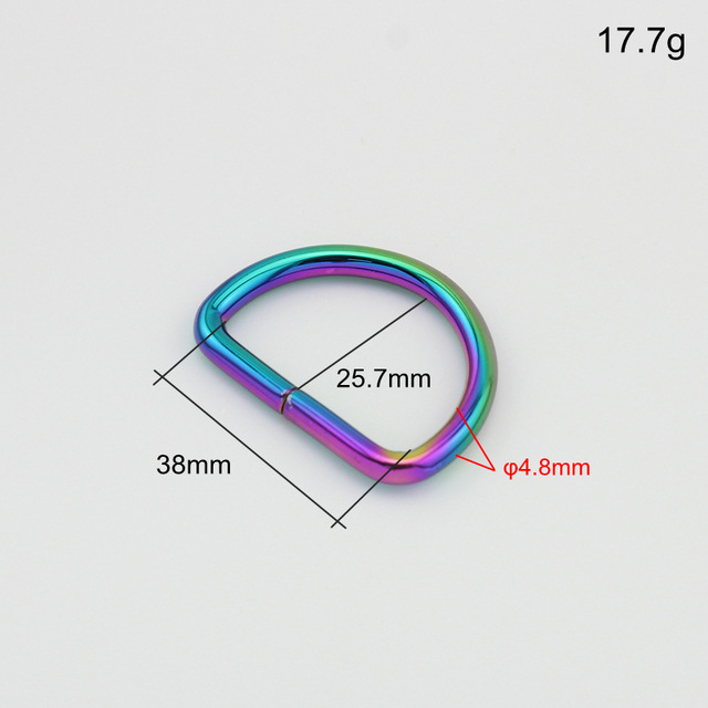 حلقات معدنية متينة للخياطة ، حلقات حزام بحلقة d مفتوحة بألوان قوس قزح ، 10-50 قطعة ، مقاس كامل 10-13-15-25-32-38 مم ، للخياطة بالجملة