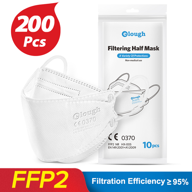 10-100pcs Health Approved FFP2 Masks KN95 Mascarillas CE Breathing Filter Fish Mask Protective ffp2mask Reusable Face Mask