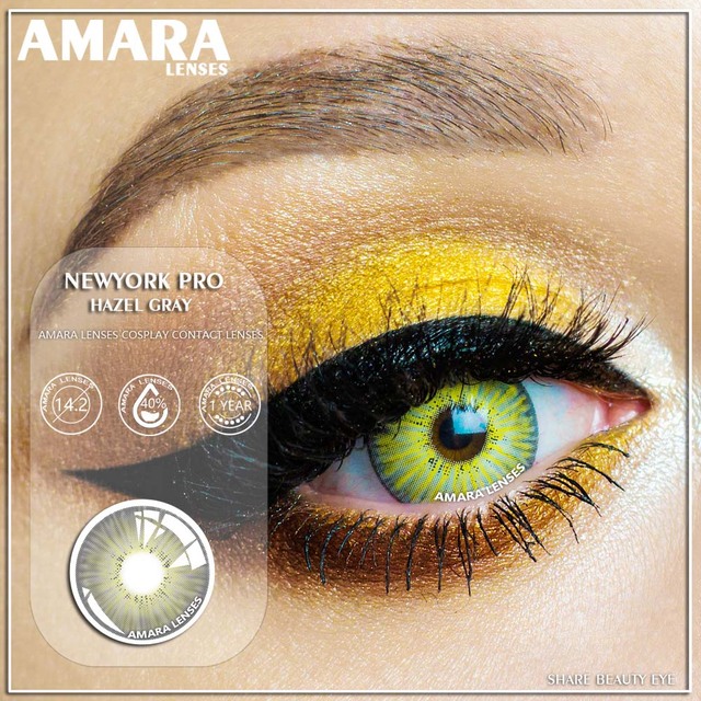 Amara Colored Contact Lenses 1 Pair York Pro Series Beauty Poplints Colored Contact Lenses Cosplay Colored Contact Lenses For Eyes