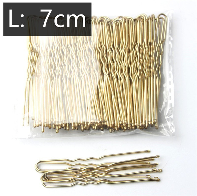 50pcs/bag 5/6/7cm U Shape Alloy Hairpins Bar Hair Clips Simple Metal Bobby Pins Barrettes Wedding Hairstyle Tools Hairpins