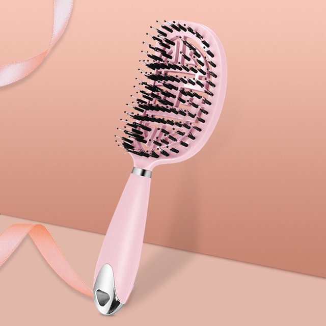 Scalp Massage Comb For Women, Bristles And Nylon, For Wet Or Curly Hair, Detangling Hair, For Hairdressing Salon