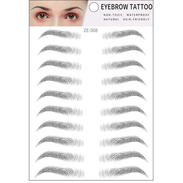 4D Eyebrows Makeup Waterproof Eyebrow Tattoo Sticker Hair Like Long Lasting Natural Fake Eyebrow Lamination Cosmetics