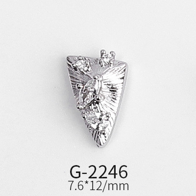 Nail Art Accessories Net Red Nail Art Real Gold Zircon Love Lion Anchor Micro Inlaid Nail Diamond Decoration G-2239