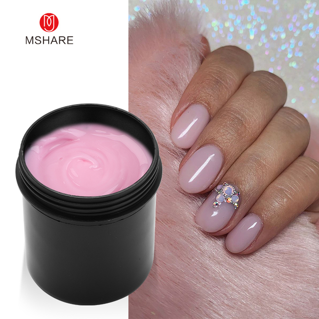 MSHARE Rubber Builder Gel Cream Cover Soft Pink Shade Builder Nail Extension 150ml