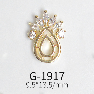 Japanese New Style Nail Art Zircon Jewelry Perfume Bottle Five-pointed Star Zircon Simple Style Real Gold Color Protection