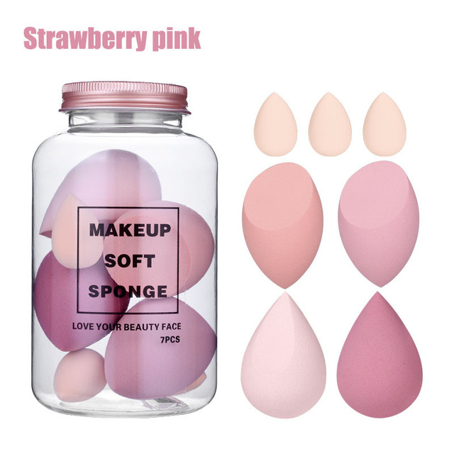 6/7pcs/set Makeup Sponge With Box Beauty Cosmetic Powder Puff For Foundation Cream Concealer Make Up Blender Girls Tools