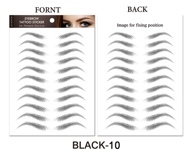 O.TW O.O 3D Simulation Eyebrow Stickers Waterproof Like Eyebrow Hair Makeup Easy to Wear Long Lasting Natural Eyebrows Tattoo Sticker