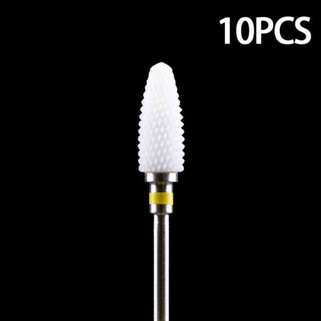 Nail Bits Ceramic Nail Drill Bit Pedicure Drill Milling Cutter For Manicure Machine Pedicure Caps Ceramic Drill Nail Polish Tools