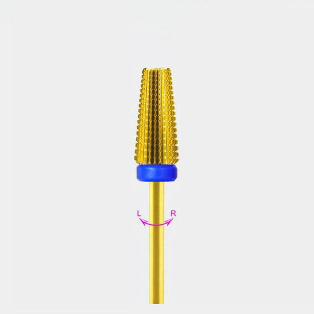 New 5 in 1 Tapered Carbide Nail Drill Bits Two-Way Carbide Drill Bits Accessories Milling Cutter for Manicure Left and Right Hand