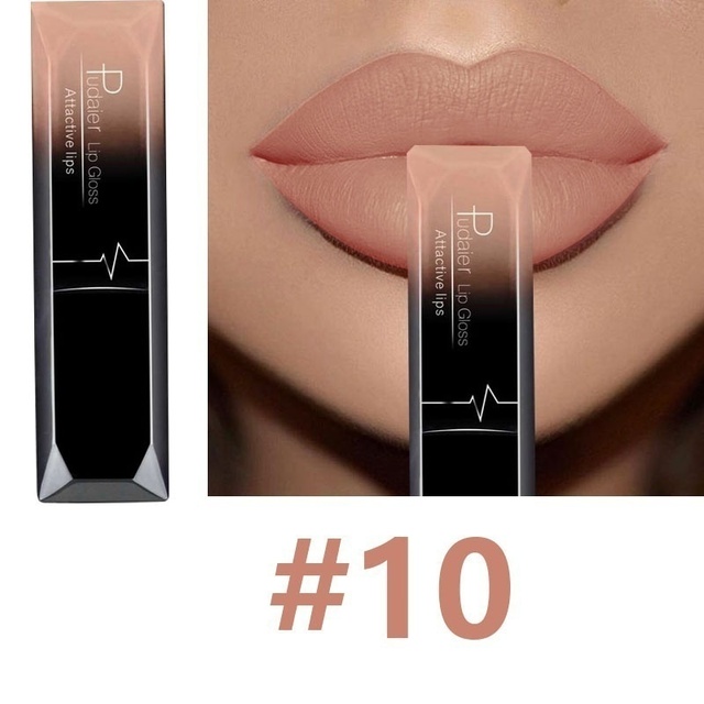 Hot Sales Waterproof Nude Matte Velvet Shiny Lip Gloss Lip Balm Sexy Lipstick Tint 21 Colors