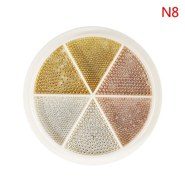 Nail Art Small Hard Caviar Beads Mix Size 3D Design Manicure Jewelry DIY Rhinestone Nail Decoration Crystal DIY Manicure Tools