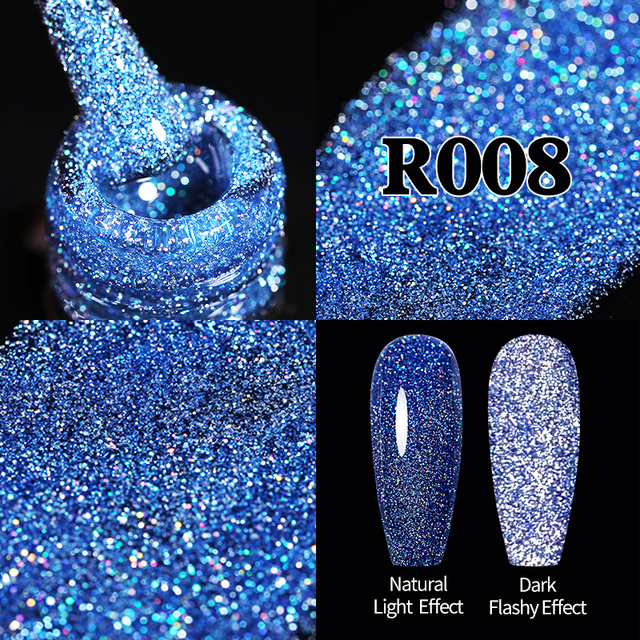 UR SUGAR Glitter Reflective Gel Nail Polish Shiny Rose Red Twilight UV LED Gel Varnish Soak Off Nail Gel Nails for Manicure