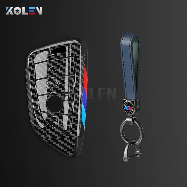 Carbon Fiber Car Remote Key Case Shell Cover Fob For BMW X3 X5 X6 F30 F34 E60 E90 F10 E34 E36 F20 G30 F15 F16 1 2 3 4 5 7 Series