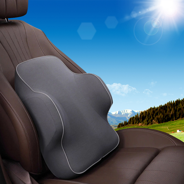 Car Neck Pillow Neck Pillow Lumbar Support Back Cushion Set Erognomic Design Fit Muscle Pain/Stress Relief for Car Seat