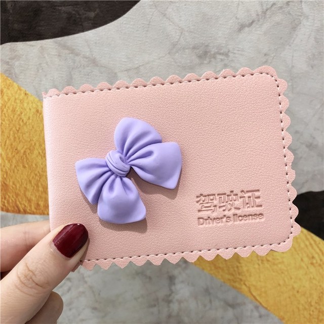 Cute Creative Personalized Driver's License Leather Case Ultra-thin Ladies Wallet Credit Card Holder ID Card Bag Birthday Gift