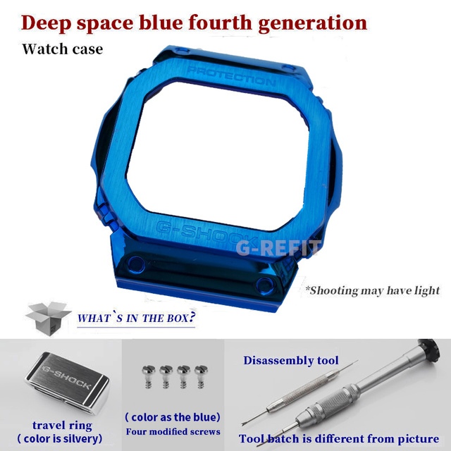 G-Refit DW5600 5610 G5600E Metal Bezel Stainless Steel Watchband 5600 Strap GW-B5600 Band WtachCase Accessories With Tools