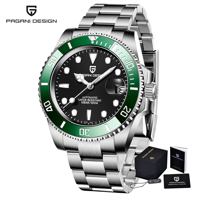 2022 PAGANI Design 40mm Luxury Men's Watch Stainless Steel Automatic Mechanical Watch Men Top Brand Waterproof Date Watch