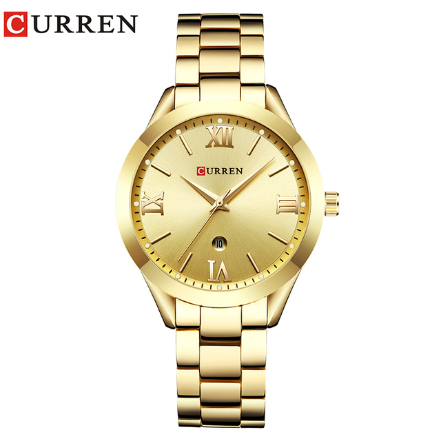 CURREN Gold Watch Women Watches Ladies 9007 Steel Women's Wrist Watches Female Clock Relogio Feminino Montre Femme