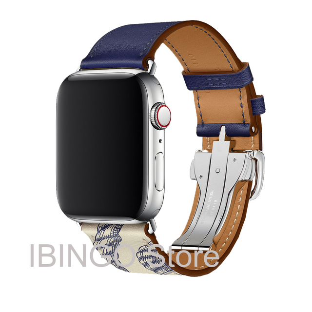 For Apple Watch Band Series 7 6 5 4 3 2 1 SE Genuine Leather Band Apple Watch 45mm 41mm 44mm 40mm 42mm 38mm Strap for iWatch