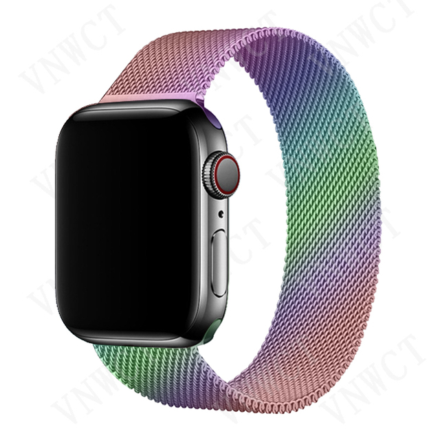 Magnetic Loop Strap for Apple Watch Band 44mm 40mm 45mm 41mm 42mm 38mm Stainless Steel Korea Bracelet iWatch serie 3 4 5 6 se 7