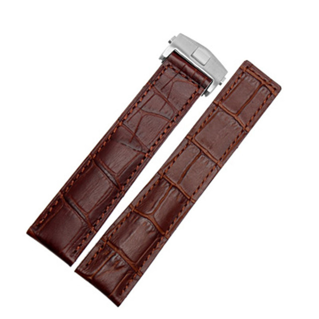 Genuine Leather Bracelet 19mm 20mm 22m For Tag Heuer Watches Men Wrist Band Accessories Fold Buckle Leather Watch Strap