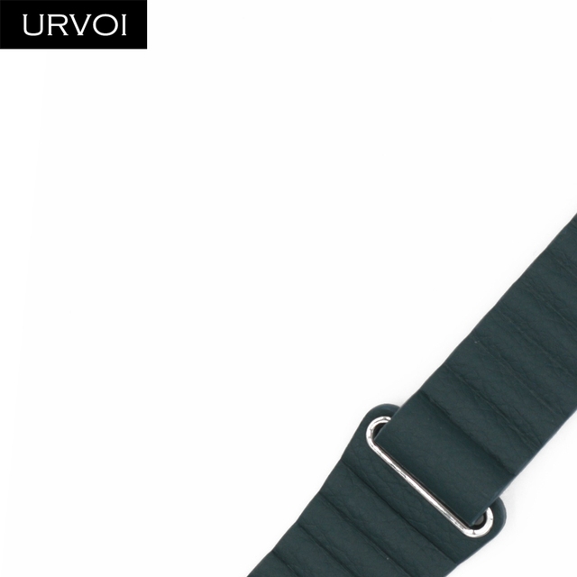 URVOY leather band apple watch series 7 6 SE 5 4 3band for iwatch Leather strap with soft comfortable magnetic clasp 2021 New