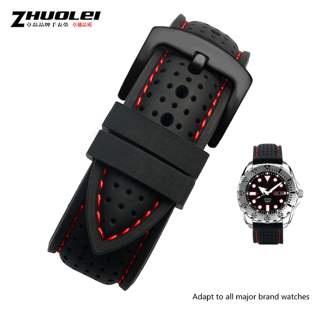 New Breathable Silicone Sport Band For Hua Wei Sam Sung Watchband 20mm 22mm Rubber Strap For Mido-T-issot Ya-Mega Accessories