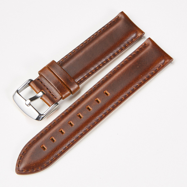 Oil Suede Leather 22mm 20mm 18mm Watchband Quick Release Watch Band Strap Brown for Men Women Compatible with Fossil