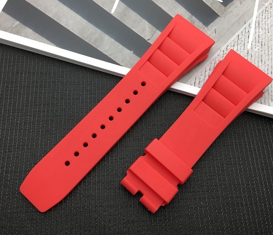 Top Quality Imported Nature Soft Silicone Rubber Black Watchband Watch Band For Mille Strap For Strap RM-011 For Richard Strap