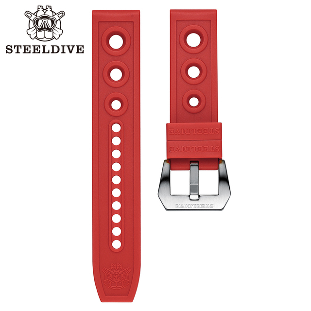 Steeldave Automatic Mechanical Strap 20mm Replacement Watch Bands Automatic Watch Bracelets Diving Watches Waffle Strap 20/22mm