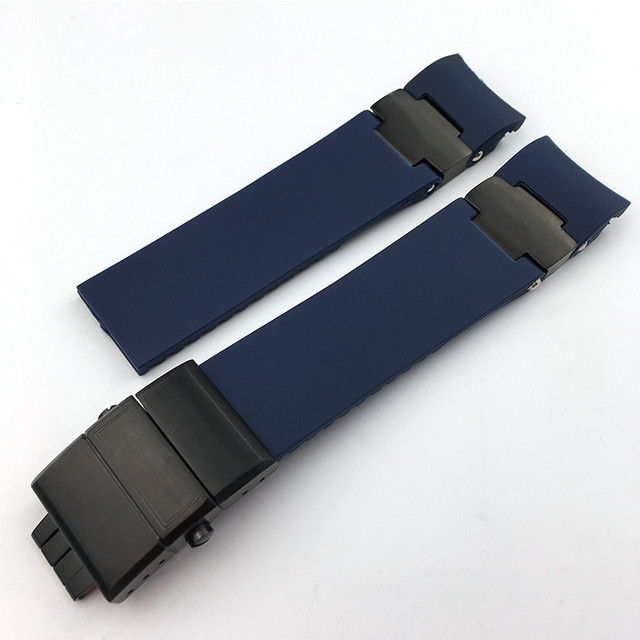 High quality rubber silicone watch band, two styles of design, foldable clasp, suitable for Ulysse Nardin watch, 22mm, 25mm