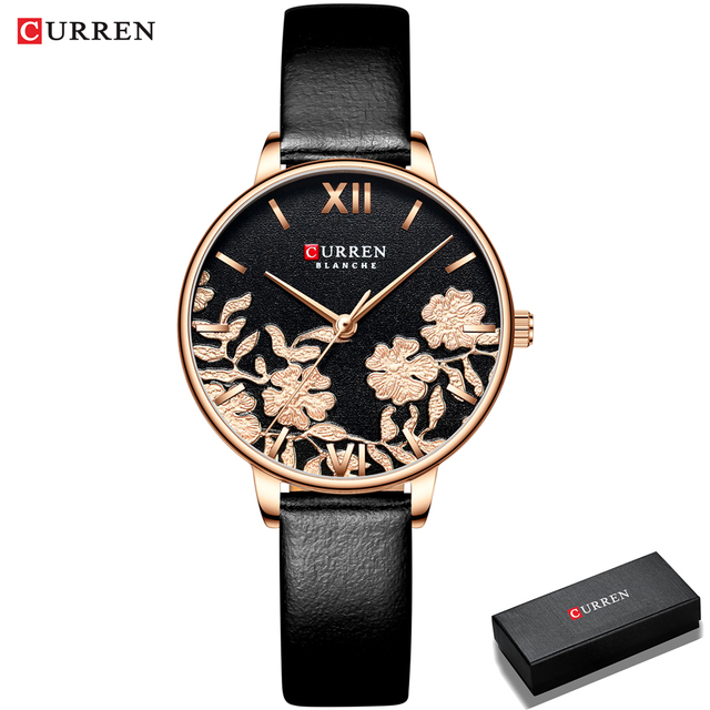 CURREN Women's Watches Top Brand Luxury Stainless Steel Watch Strap for Women Rose Clock Stylish Quartz Ladies Watch