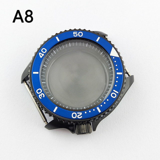 41.5mm NH35 NH36 case, watch accessories, stainless steel plated sapphire glass suitable for NH35 NH36 movement