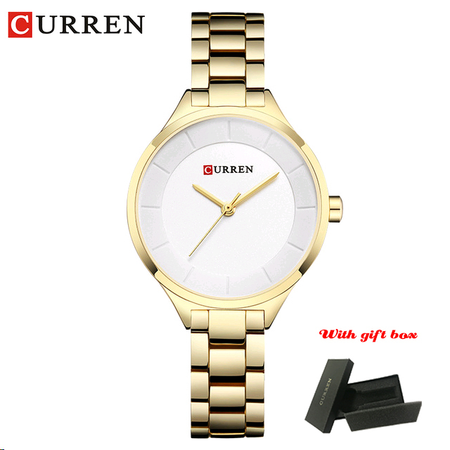 CURREN Fashion Creative Design Ladies Quartz Watch Woman Luxury Stainless Steel Women Watches Casual Female Clock