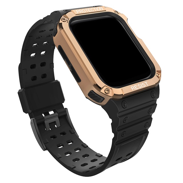 TPU Case + Strap For iWatch Series 7 6 SE 5 4 Watchband Protective For Apple Watch 38mm 42mm Sport Strap Bracelet Accessories