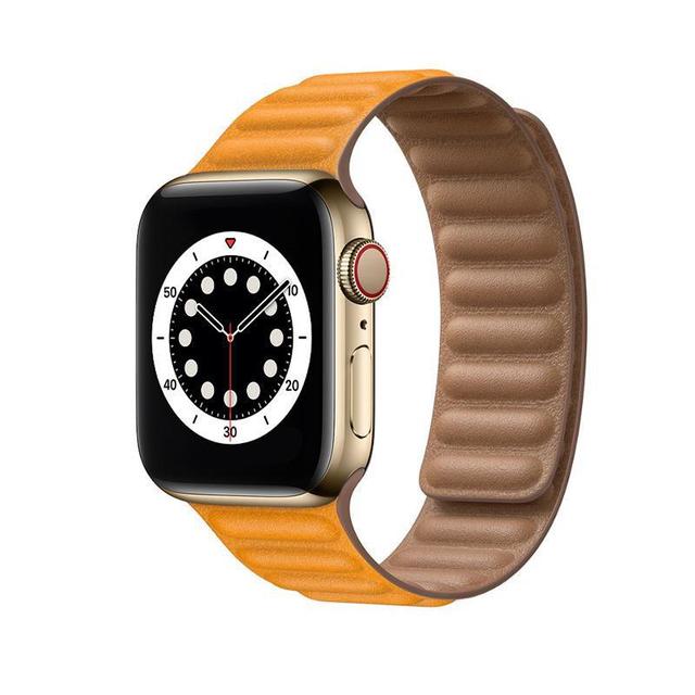 Genuine Leather Strap for Apple Watch SE 7 6 5 4 Band Magnetic Loop Wirstband 38mm 40mm 41mm 42mm 44mm 45mm Women Men Bracelet