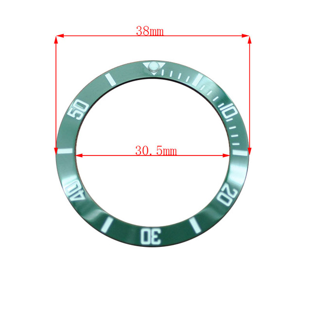 38mm ceramic bezel GMT and diving watch insert for 40mm men's watch watches replacement watch accessories simple dial watch bezel insert