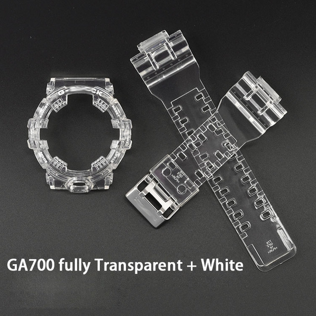 Watch accessories for Casio gshock strap GA-700 710 735 5413 5522 resin watch strap case silicone watchband men watch strap