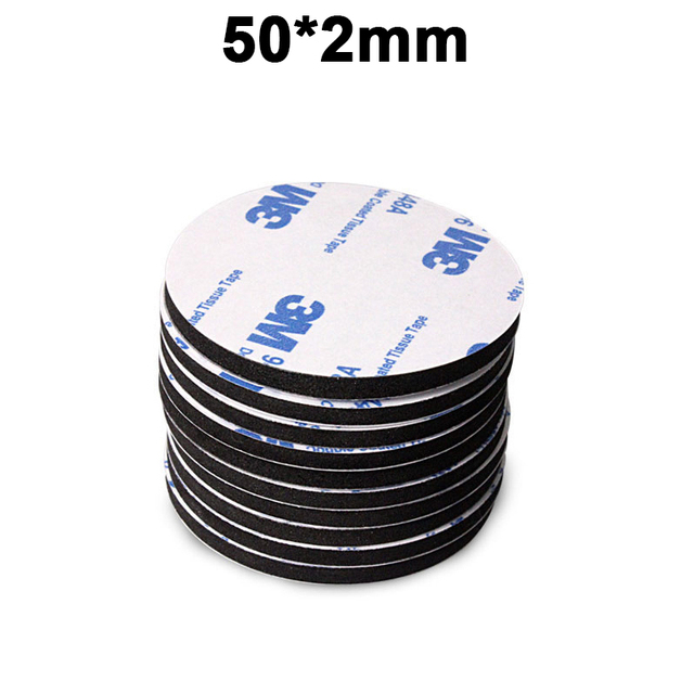 10-100pcs Strong Panel Mounting Tape Double Sided Self Adhesive EVA Foam Sticky Black White Multi Size Include Round Box