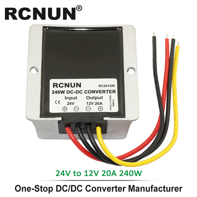 RCNUN - Voltage Converter, 24V to 12V, Voltage Converter, 24V to 13.8V 5A 8A 10A 15A 20A 30A 40 DC