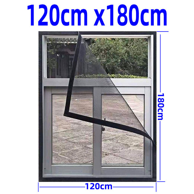 Inset window screen mesh, air tulle adjustable summer invisible anti mosquito net fiberglass removable washable customize screen