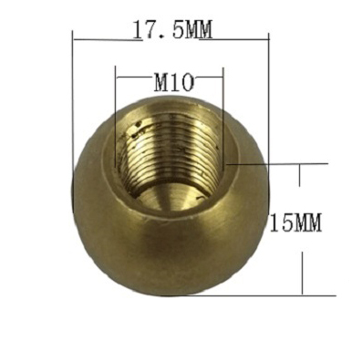 10pcs/lot M3/M4/M5/M6/M10 brass female ball head copper inner teeth ball nut, light cap nut cap, lighting accessories