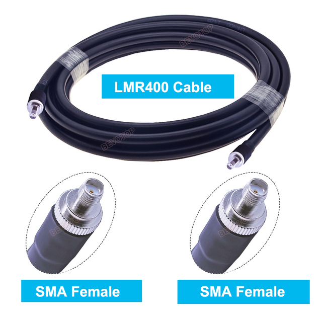 SMA Cable LMR400 SMA Female to RP SMA Male 50 Ohm Low Loss RF Pigtail Adapter WiFi Antenna Extension Cable Signal Booster Jumper