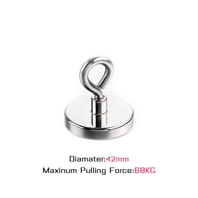 1pc neodymium magnet with ring magnet strong salvage magnet for lake fishing magnetic hook household strong magnetic finder