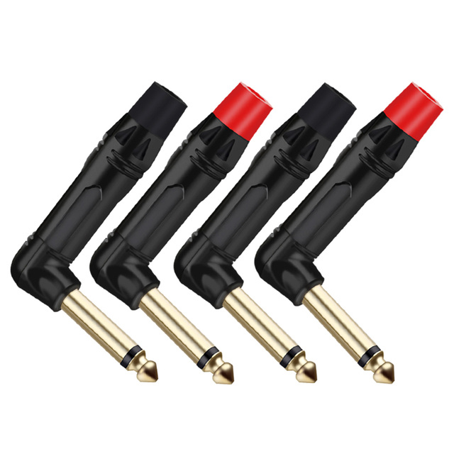 10pcs/lot Mono/Stereo Jack 6.35mm Male Plug Wire Connector Guitar Microphone MIC 6.3mm Plug Audio Connector Factory Wholesale