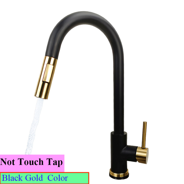 Brushed Nickel Touch Kitchen Faucets With Pull Down Sprayer Automatic Sensor Kitchen Mixer Tap Hot Cold Pull Out Touch Faucet