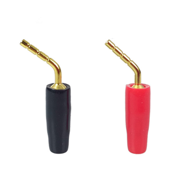 10pcs "U" "Y" Banana Plug Connector Copper Nickel Plated Gold Spade Speaker Mosaic Plug Audio Screw Fork Connectors Adapter