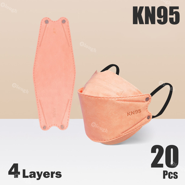 Fish Mask FFP2 4 Layer KN95 Face Masks FFP2 Mascarillas FPP2 Europe Approved ffp2fan Morandi Color Adult FFP Mask 2 10-100pcs